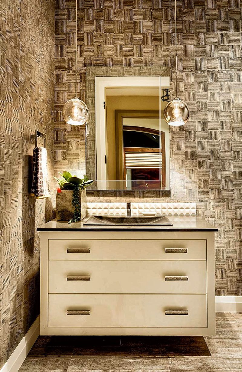 Best Bathroom Vanity Mirror Ideas-Wall Mirror with Angled Beveled Mirror Frame by Hamilton Hills