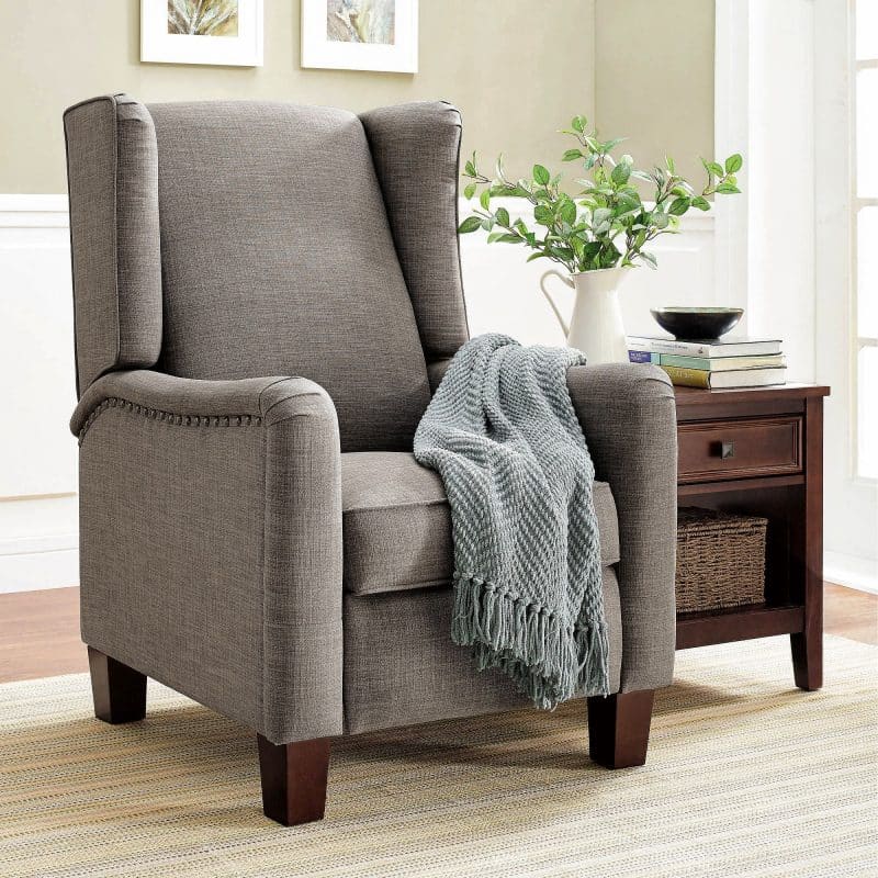 Best Recliner Chair Ideas-Grayson Wingback Pushback Recliner by Better Homes and Gardens