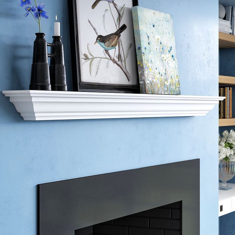 Best Wall Shelf Ideas-Almendarez Crown Moulding Wall Shelf by Three Posts