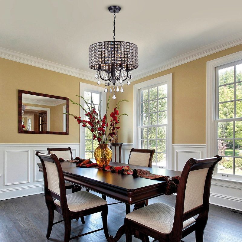 Best Dining Room Chandelier Ideas-Albano 4-Light Crystal Chandelier by Willa Arlo interiors